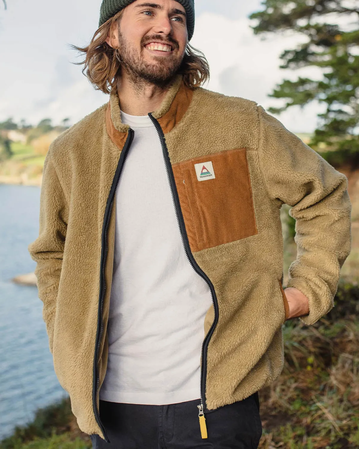 Fleece|Fleece|Passenger Trekker Recycled Deep-Pile Sherpa Fleece - Biscuit