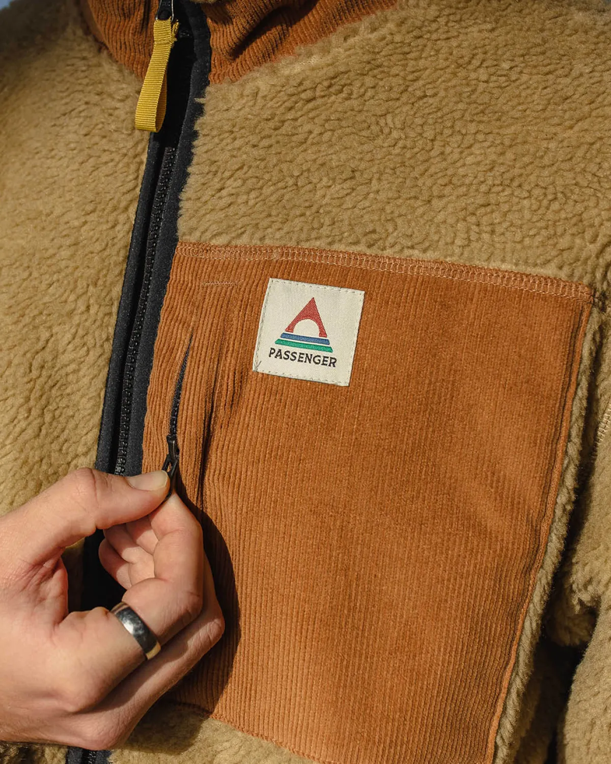 Fleece|Fleece|Passenger Trekker Recycled Deep-Pile Sherpa Fleece - Biscuit