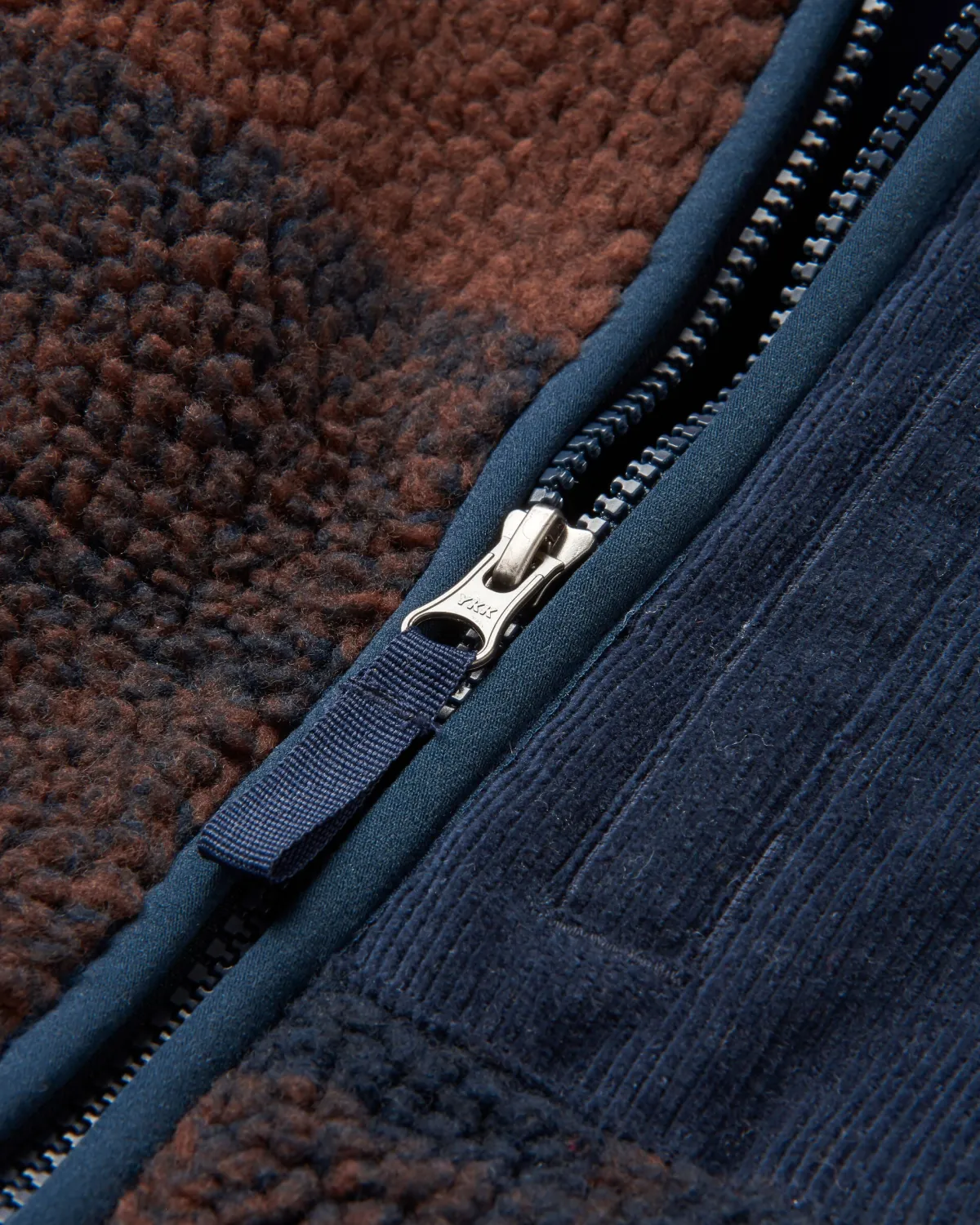 Fleece|Fleece|Passenger Trekker Recycled Deep-Pile Sherpa Fleece - Chestnut/Deep Navy Check Chestnut/DeepNavyCheck
