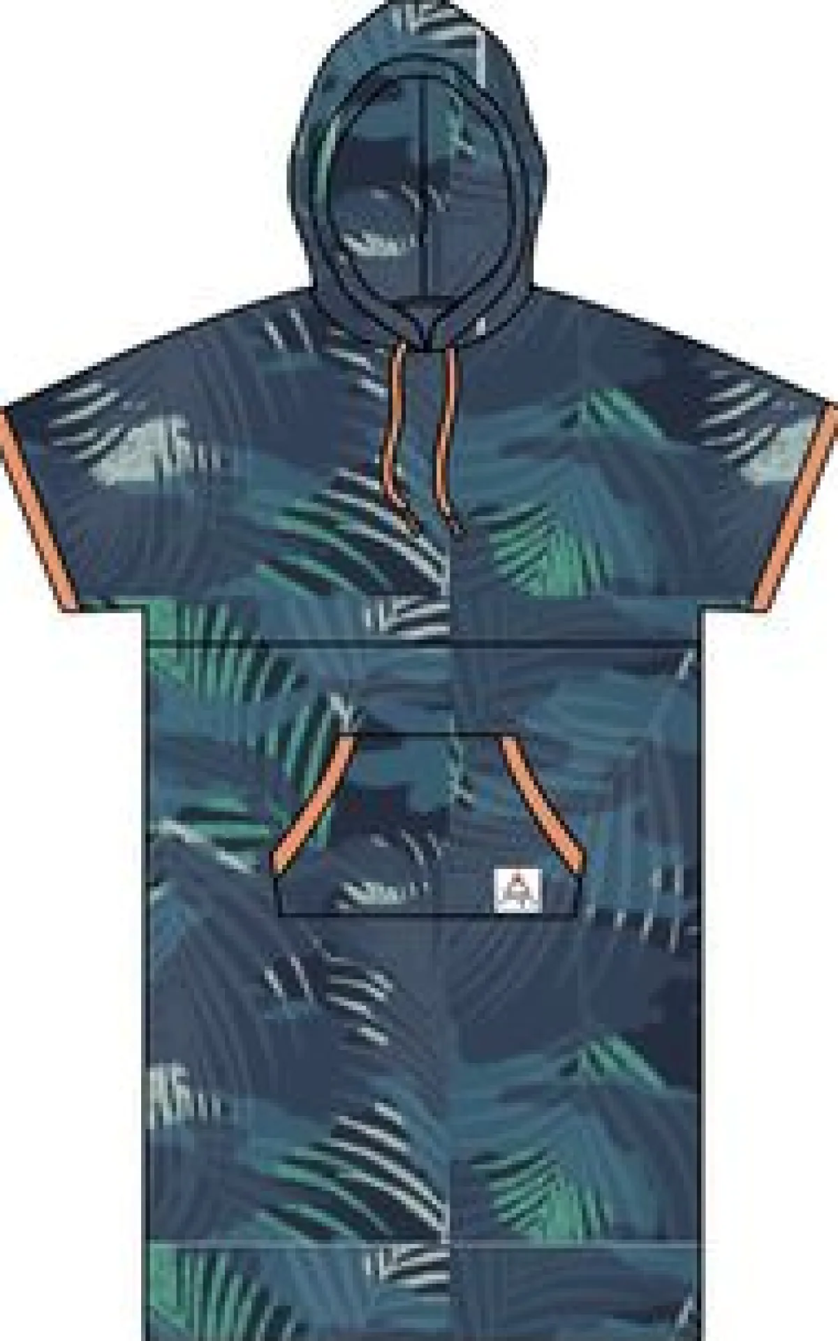 Surf Accessories|Surf Accessories|Passenger Tulum Recycled Towel Poncho - Palm Camo Moonlight PalmCamoMoonlight