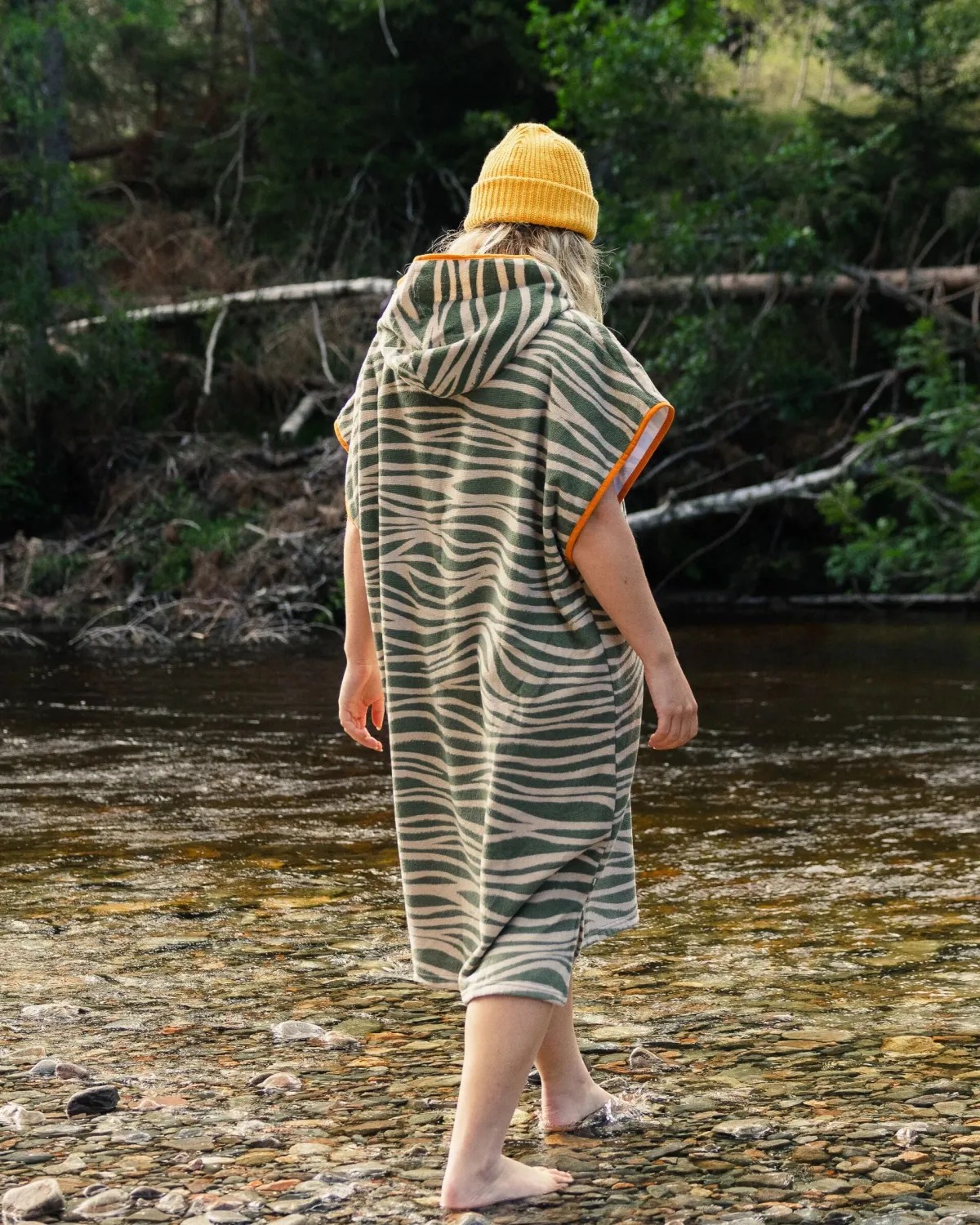 Surf Accessories|Surf Accessories|Passenger Tulum Recycled Towel Poncho - Strata Khaki Green StrataKhakiGreen