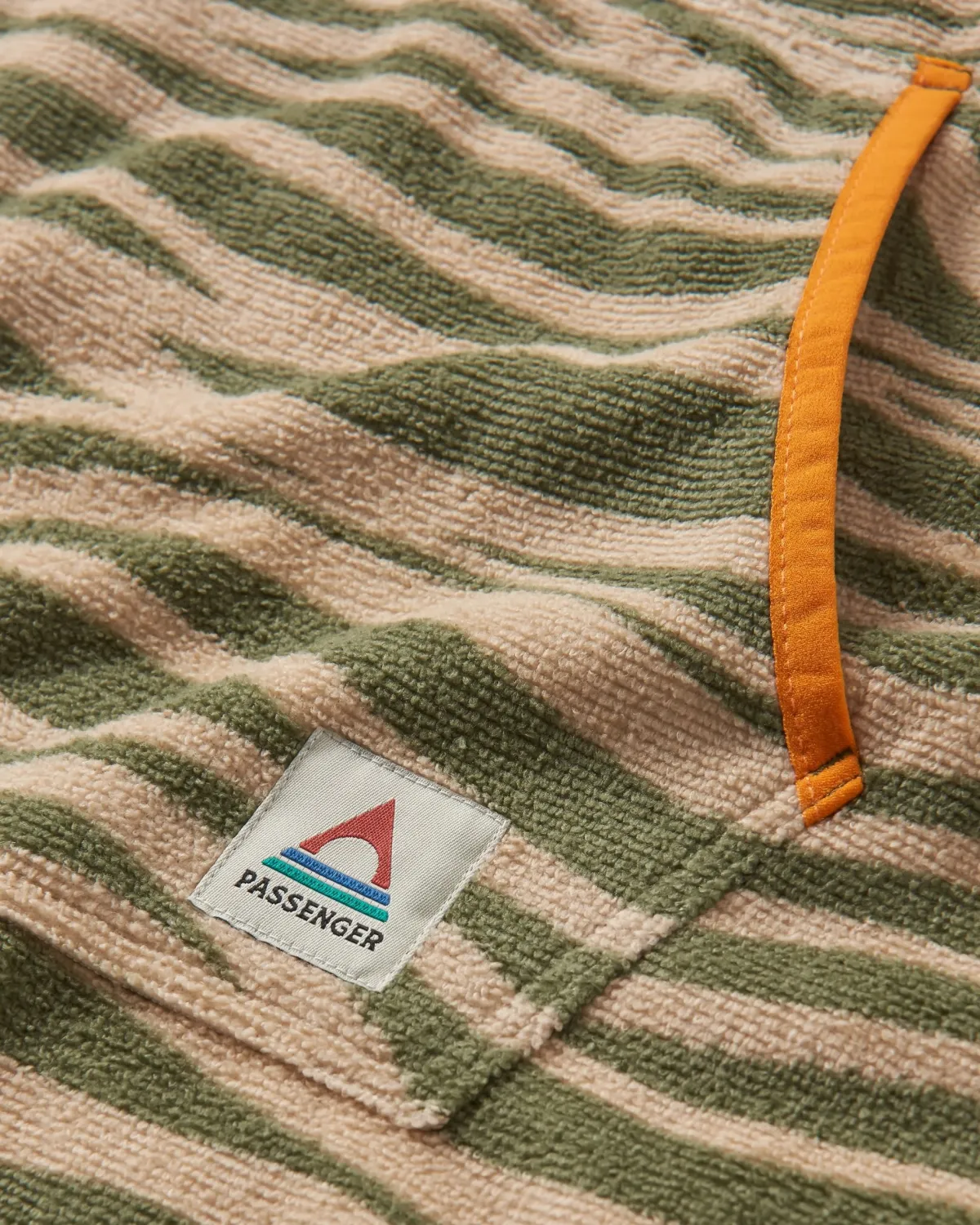 Surf Accessories|Surf Accessories|Passenger Tulum Recycled Towel Poncho - Strata Khaki Green StrataKhakiGreen