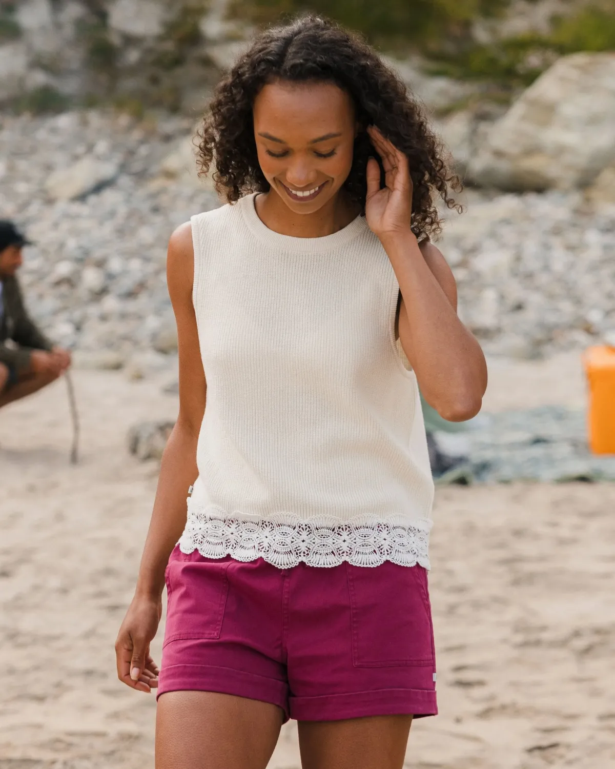 Sweaters|Knitwear|Passenger Vintage Organic Knitted Tank Top - Birch