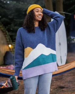 Knitwear|Sweaters|Passenger Vista Recycled Knitted Sweater - Dark Denim DarkDenim