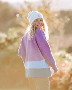 Knitwear|Sweaters|Passenger Vista Recycled Knitted Sweater - Rhubarb