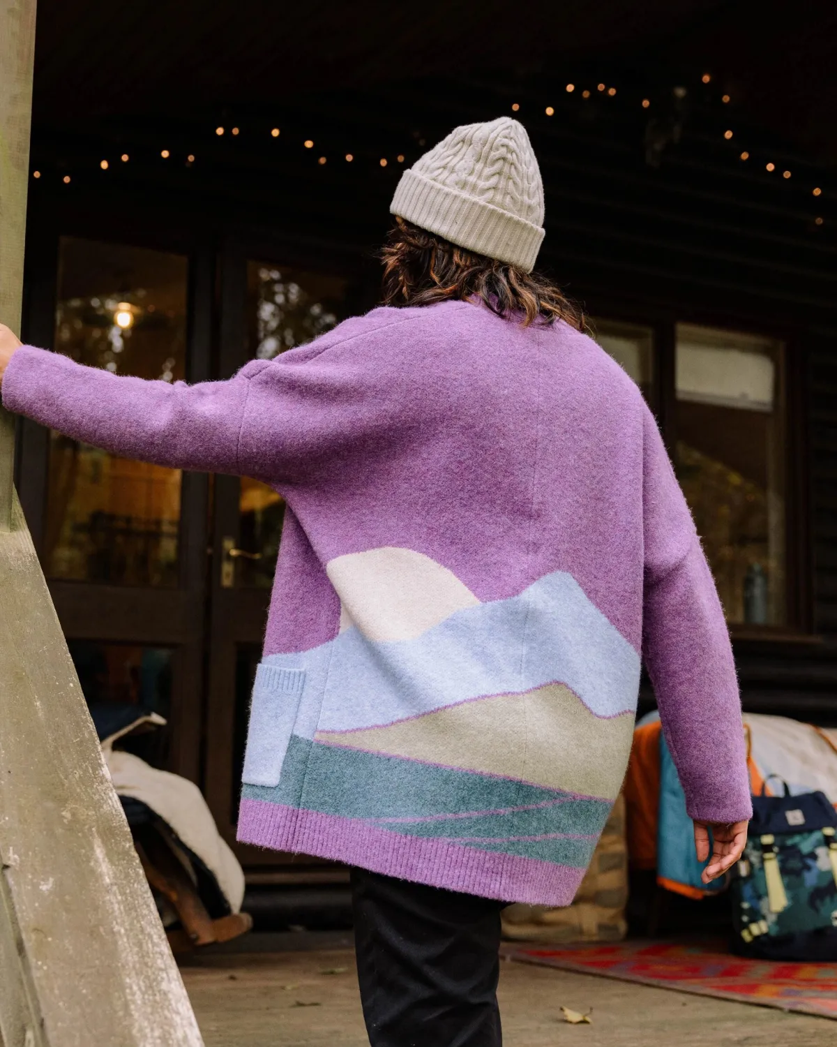 Knitwear|Sweaters|Passenger Vista Recycled Knitted Sweater - Rhubarb
