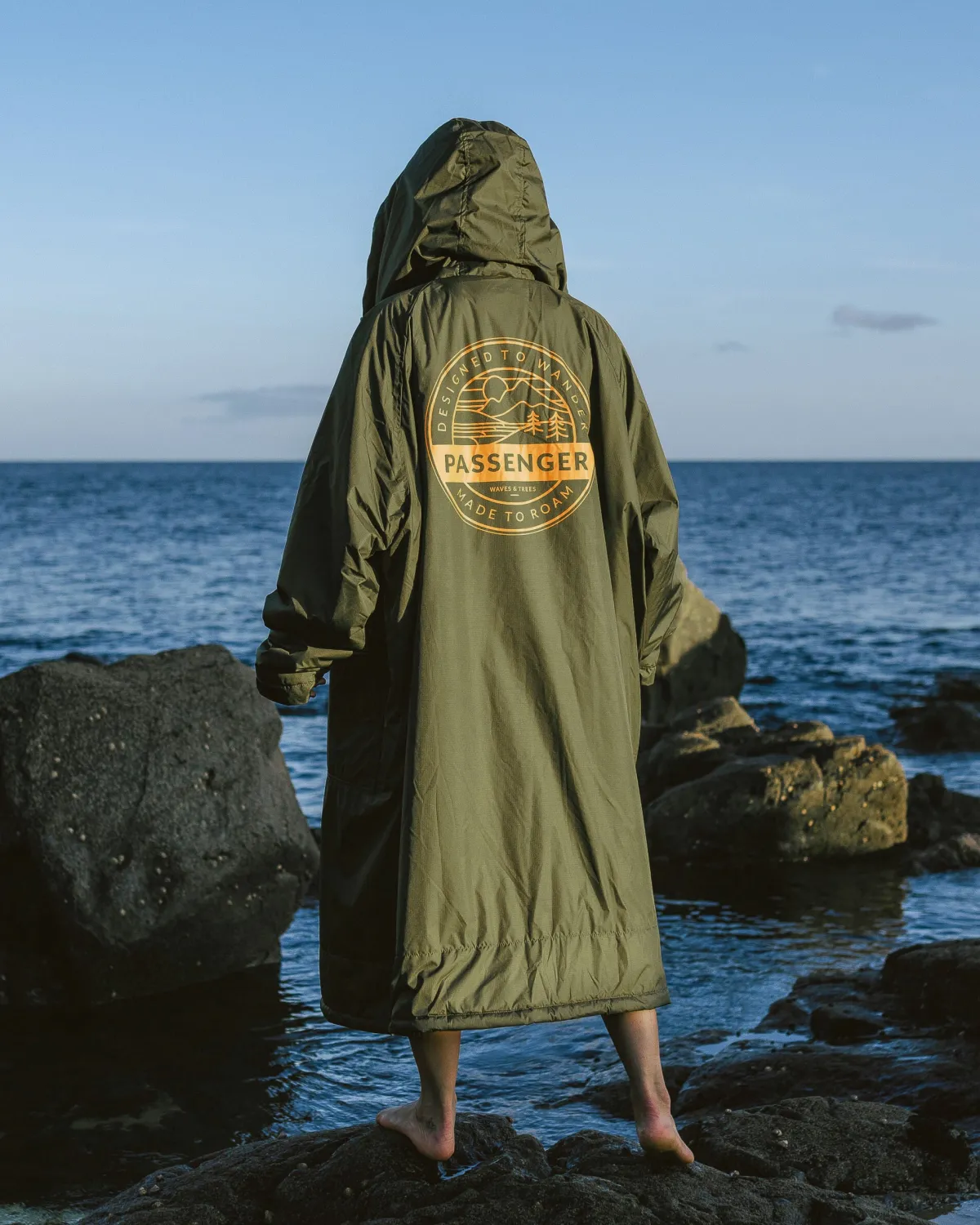 Changing Robes & Surf Ponchos|Changing Robes & Surf Ponchos|Passenger Waves Recycled Sherpa Lined Changing Robe - Khaki Green KhakiGreen