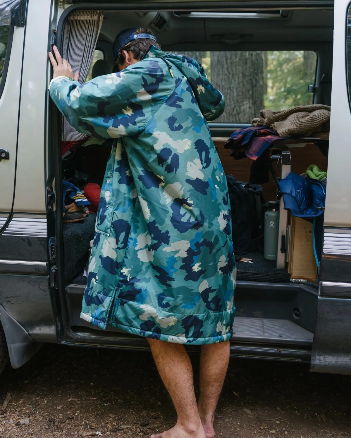 Changing Robes & Surf Ponchos|Changing Robes & Surf Ponchos|Passenger Waves Recycled Sherpa Lined Changing Robe - Alpine Camo Rain Forest AlpineCamoRainForest