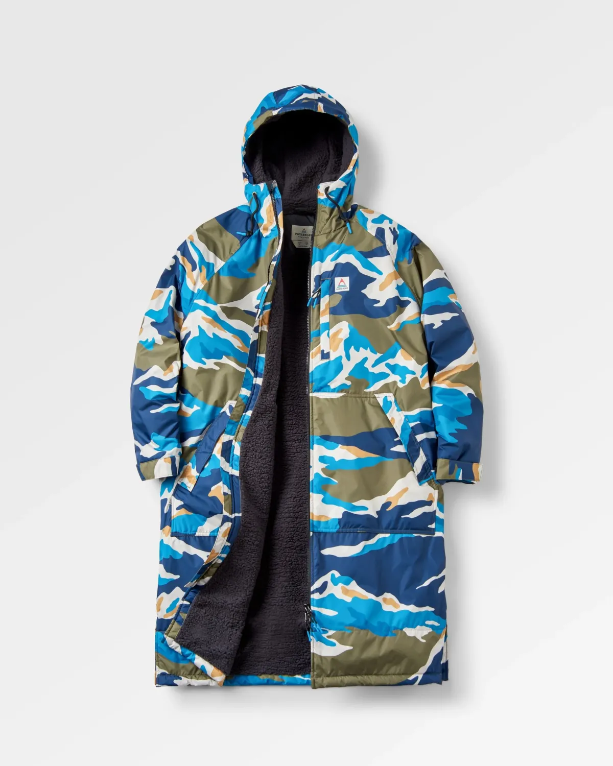 Surf Accessories|Surf Accessories|Passenger Waves Recycled Sherpa Lined Changing Robe - Mount Scenic Khaki Green MountScenicKhakiGreen