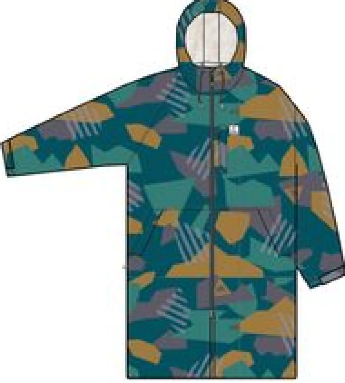 Changing Robes|Changing Robes & Ponchos|Passenger Waves Recycled Sherpa-Lined Changing Robe - Deep Blue Camo Pattern DeepBlueCamoPattern