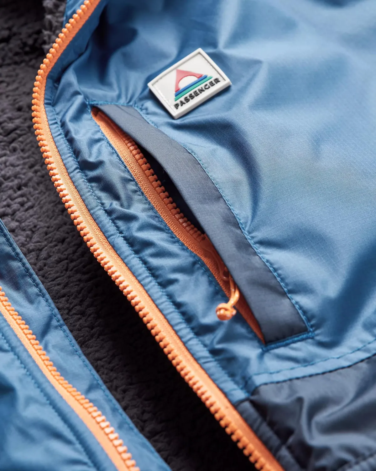 Accessories|Surf Accessories|Passenger Waves Recycled Sherpa-Lined Changing Robe - Dark Denim/ Deep Navy DarkDenim/DeepNavy