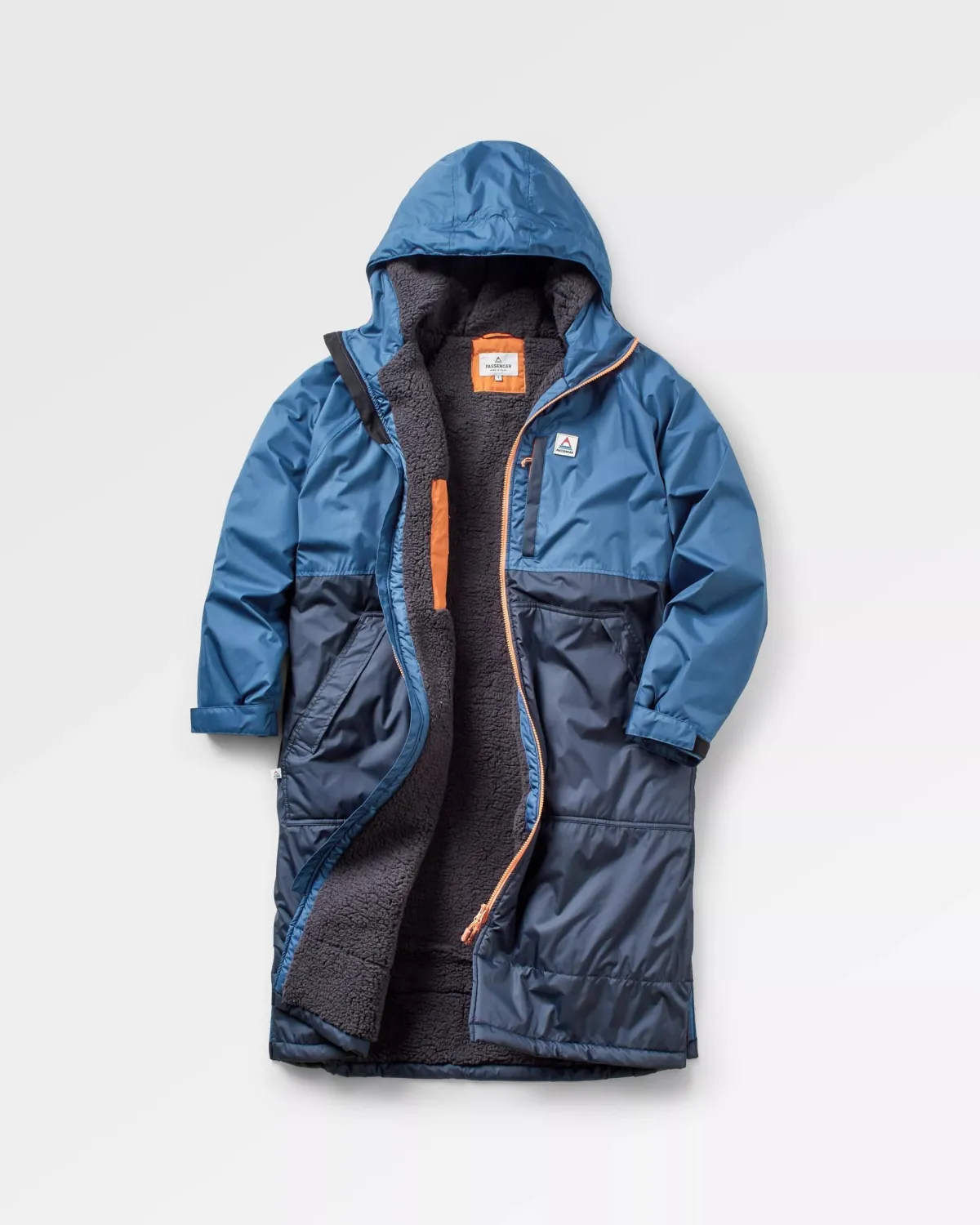 Accessories|Surf Accessories|Passenger Waves Recycled Sherpa-Lined Changing Robe - Dark Denim/ Deep Navy DarkDenim/DeepNavy