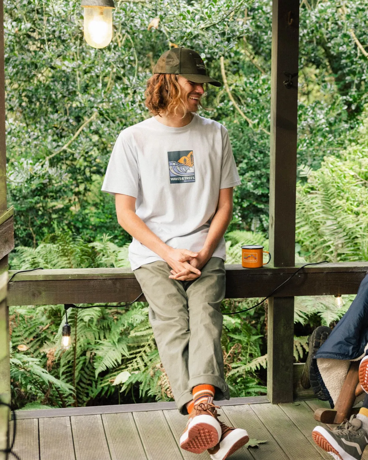 T-Shirts & Tank Tops|Passenger Waves u0026 Trees Organic Cotton T-Shirt - Gray Blue GrayBlue