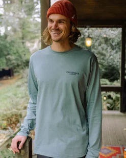 T-Shirts & Tank Tops|Passenger Waves u0026 Trees Organic Cotton Long Sleeve T-Shirt - Stormy Sea StormySea
