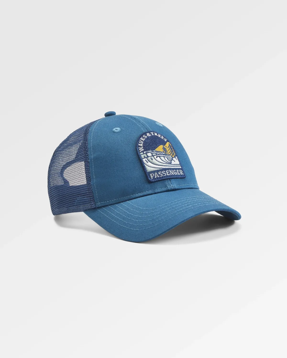 Hats & Caps|Passenger Waves u0026 Trees Organic Cotton Trucker Hat - Tidal Blue TidalBlue