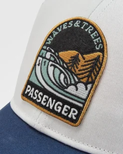 Hats & Caps|Passenger Waves u0026 Trees Organic Cotton Trucker Hat - Birch