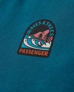 Sweatshirts|Hoodies & Sweatshirts|Passenger Waves u0026 Trees Recycled Cotton Long Sleeve Sweatshirt - Tidal Blue TidalBlue