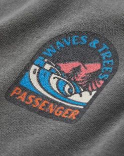 Sweatshirts|Hoodies & Sweatshirts|Passenger Waves u0026 Trees Recycled Cotton Long Sleeve Sweatshirt - Charcoal