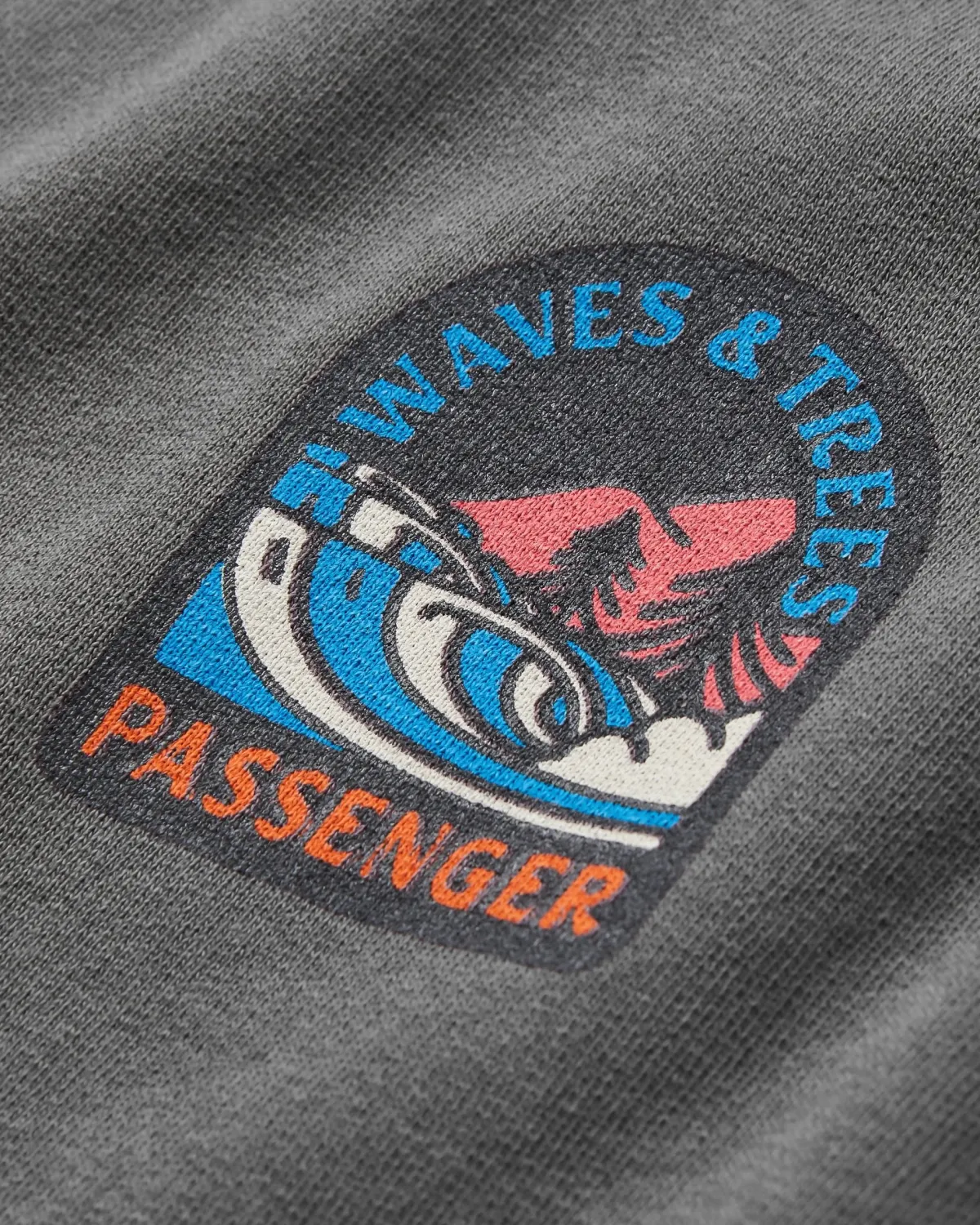 Sweatshirts|Hoodies & Sweatshirts|Passenger Waves u0026 Trees Recycled Cotton Long Sleeve Sweatshirt - Charcoal