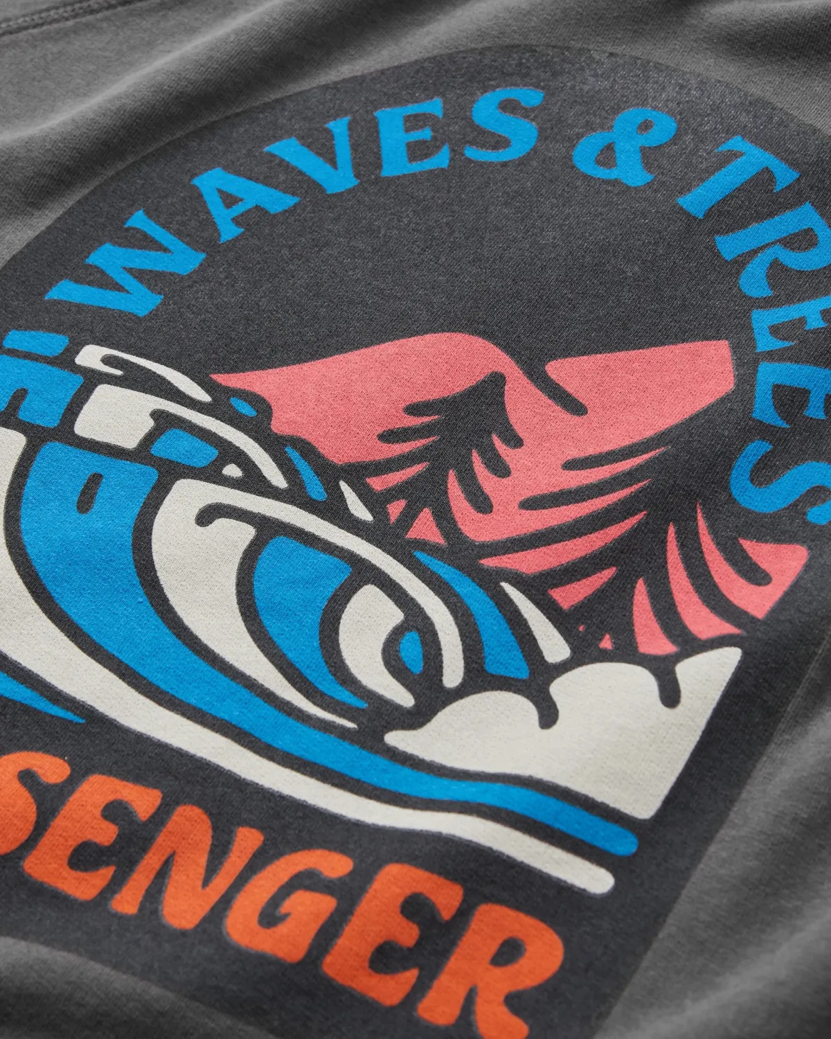 Sweatshirts|Hoodies & Sweatshirts|Passenger Waves u0026 Trees Recycled Cotton Long Sleeve Sweatshirt - Charcoal