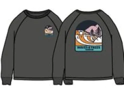 Sweatshirts|Hoodies & Sweatshirts|Passenger Waves u0026 Trees Recycled Cotton Long Sleeve Sweatshirt - Charcoal