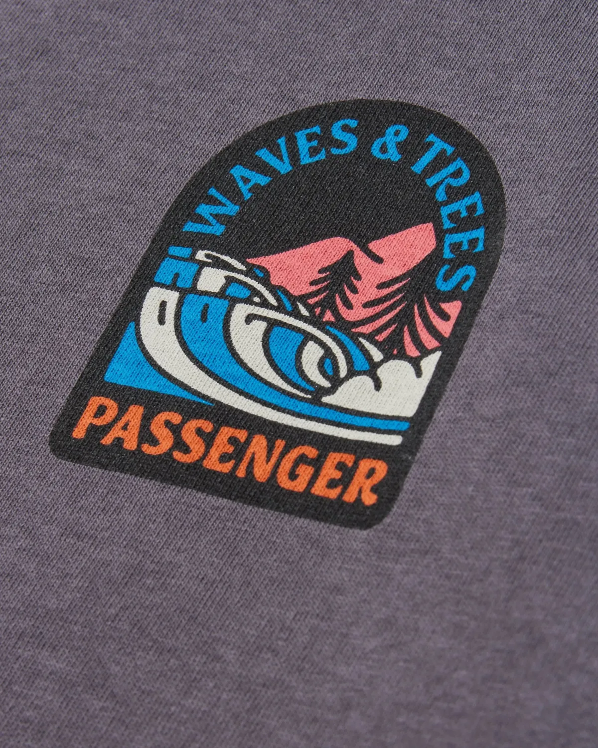 T-Shirts & Tank Tops|Passenger Waves u0026 Trees Recycled Long Sleeve T-Shirt - Charcoal