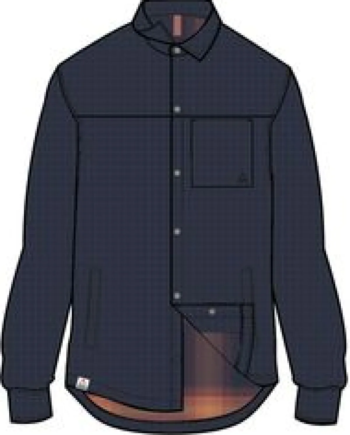 Shirts|Shirts|Passenger Way Flannel Lined Long Sleeve Shirt - Rich Navy RichNavy