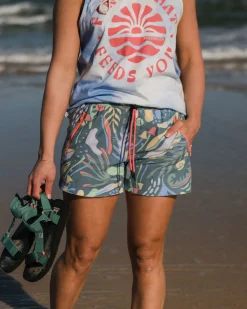 Shorts|Surf Accessories|Passenger Way Out All Purpose Shorts - Abstract Seaweed Tidal Blue AbstractSeaweedTidalBlue