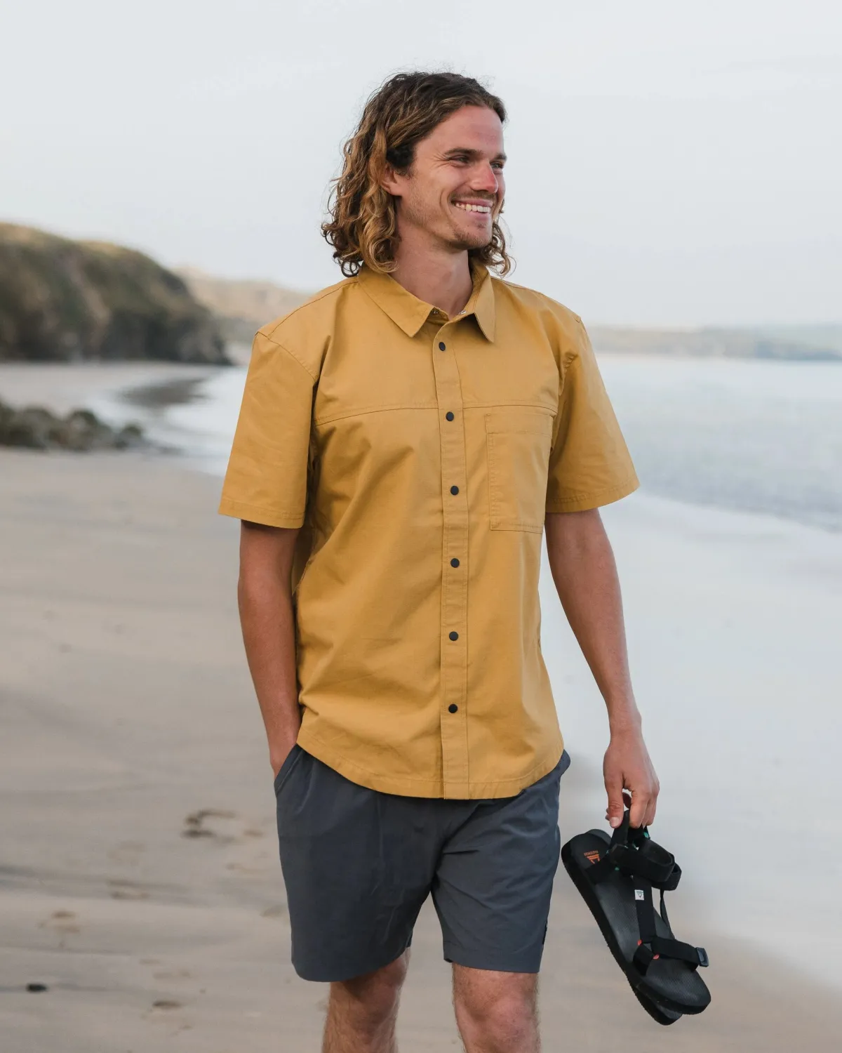 Shirts|Passenger Way Ripstop Short Sleeve Shirt - Mustard Gold MustardGold