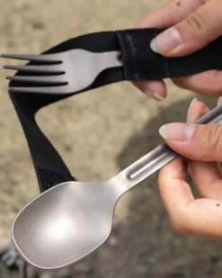 Outdoor Kitchenware|Passenger Wolf u0026 Grizzly Titanium Cutlery - Silver