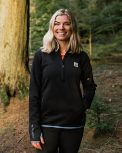 Fleece|Outdoor Active|Passenger Women's Wintergreen Recycled Polartec® Fleece Pullover - Black