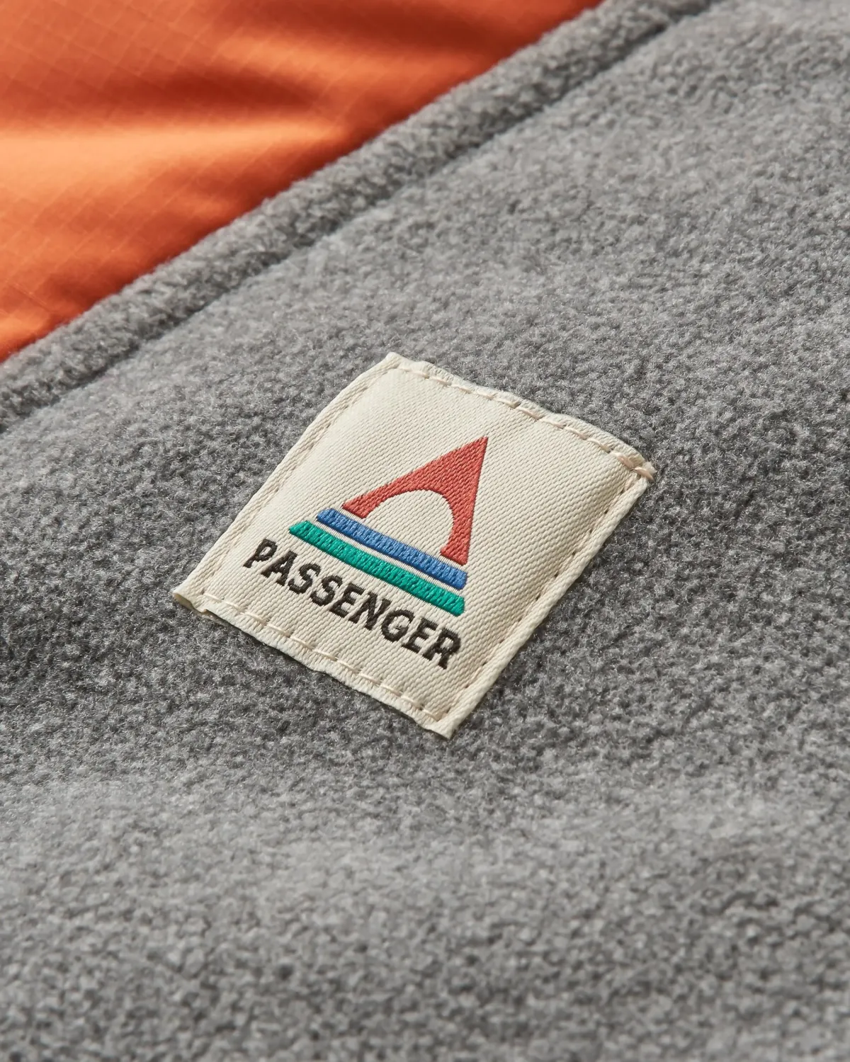Fleece|Fleece|Passenger Woodland Hooded Half Zip Recycled Polar Fleece - Grey Marl/ Tidal Blue GreyMarl/TidalBlue