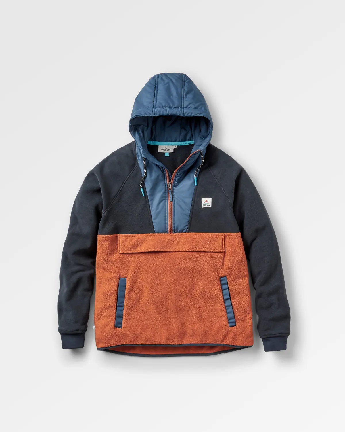 Fleece|Fleece|Passenger Woodland Hooded Half-Zip Polar Fleece - Deep Navy/Baked Clay DeepNavy/BakedClay