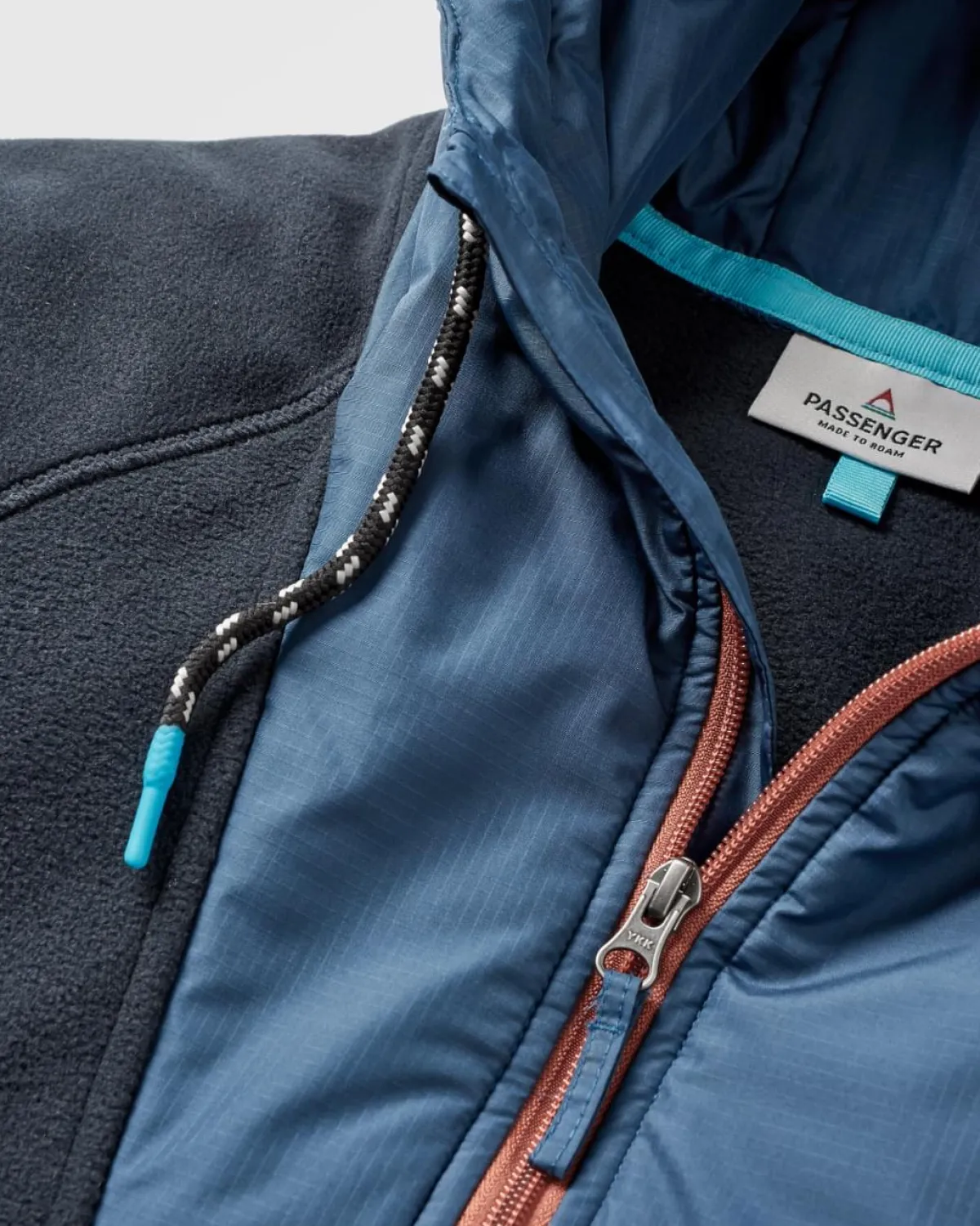 Fleece|Fleece|Passenger Woodland Hooded Half-Zip Polar Fleece - Deep Navy/Baked Clay DeepNavy/BakedClay