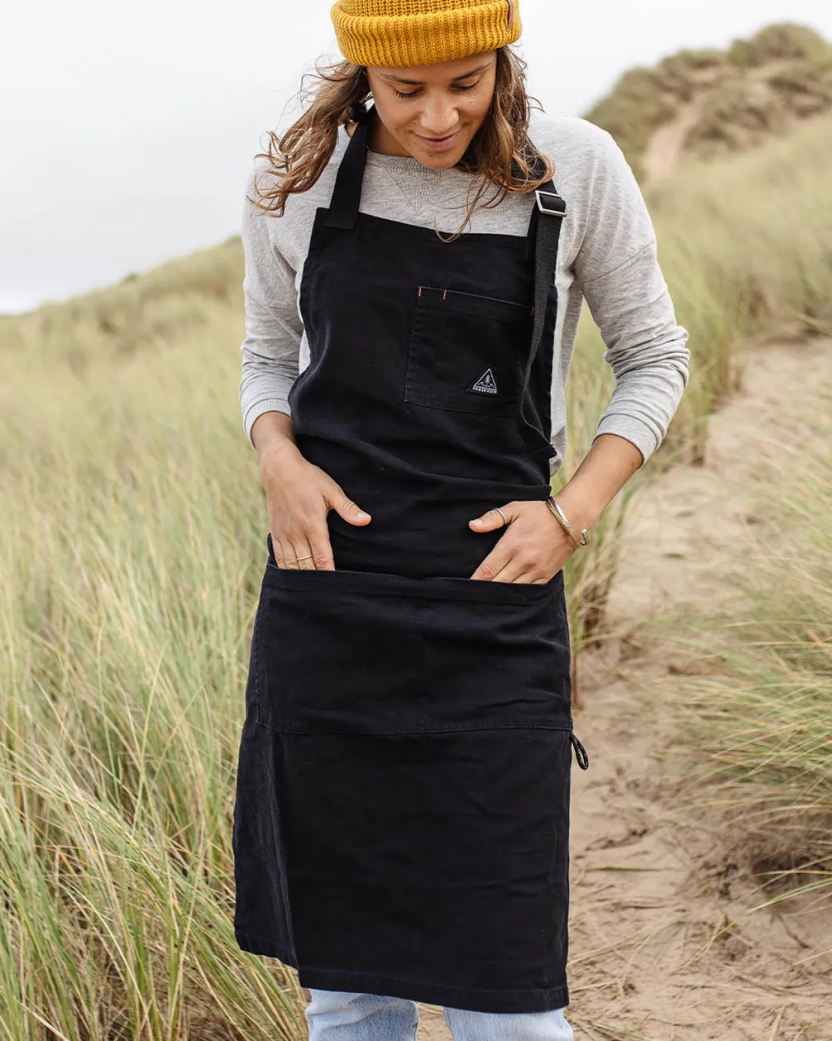 Outdoor Kitchenware|Passenger Yard Organic Cotton Denim Apron - Black