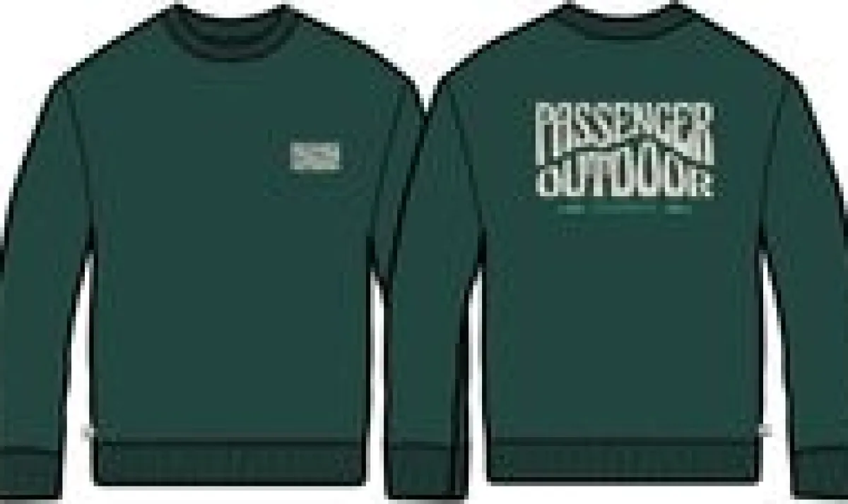 Sweatshirts|Hoodies & Sweatshirts|Passenger Yuca Recycled Cotton Long Sleeve Sweatshirt - Rain Forest RainForest