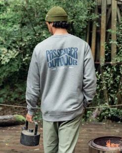 Sweatshirts|Hoodies & Sweatshirts|Passenger Yuca Recycled Cotton Long Sleeve Sweatshirt - Dark Grey Marl DarkGreyMarl