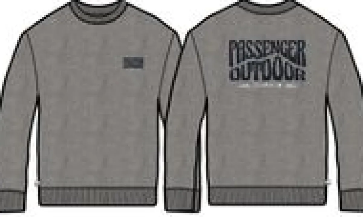 Sweatshirts|Hoodies & Sweatshirts|Passenger Yuca Recycled Cotton Long Sleeve Sweatshirt - Dark Grey Marl DarkGreyMarl