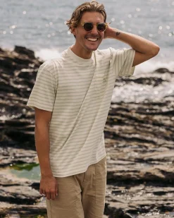 T-Shirts & Tank Tops|T-Shirts & Tank Tops|Passenger Zen Recycled Relaxed Fit T-Shirt - Apple Green Stripe AppleGreenStripe